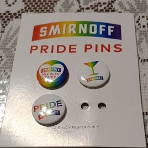 Smirnoff Pride Pins - Rainbow Enamel Button Set